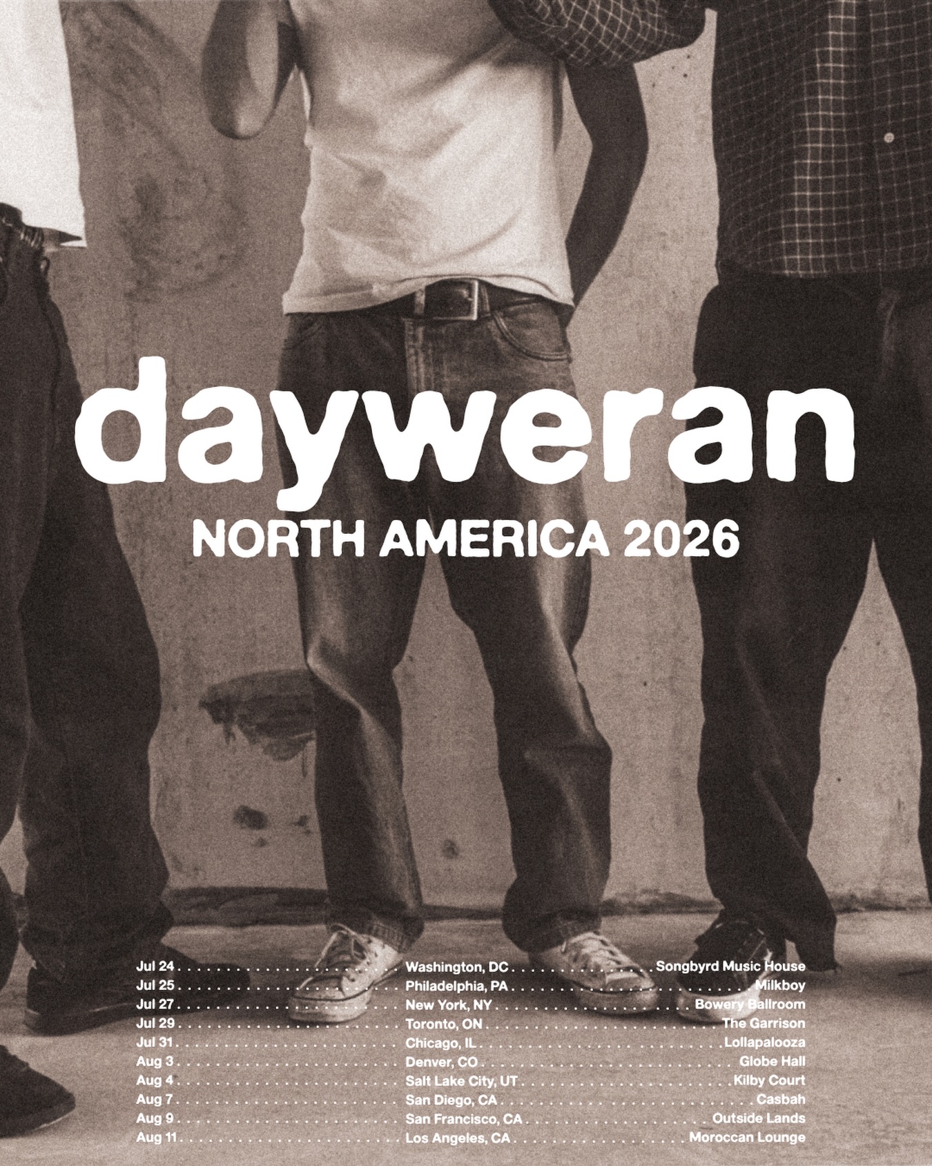 Day We Ran Tour Poster 2026